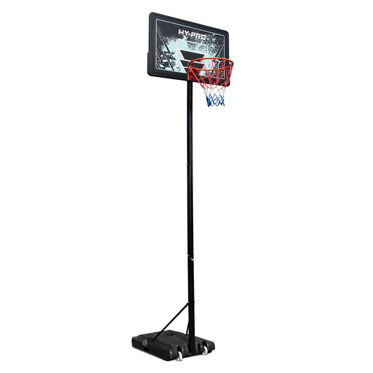 Hy-Pro Adjustable Basketball Stand - 1.35m - 3.05m, With Wheels, Portable, Backboard, Basketball Hoop, For Adults & Kids