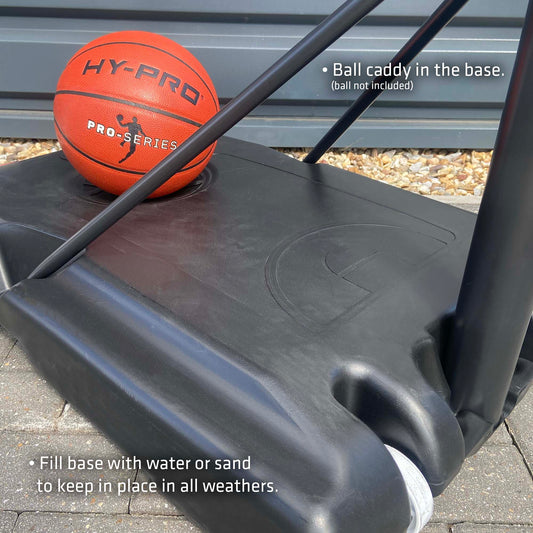 Hy-Pro Adjustable Basketball Stand With Handle - 2.3m - 3.05m, With Wheels, Portable, Backboard, Basketball Hoop, For Adults & Kids