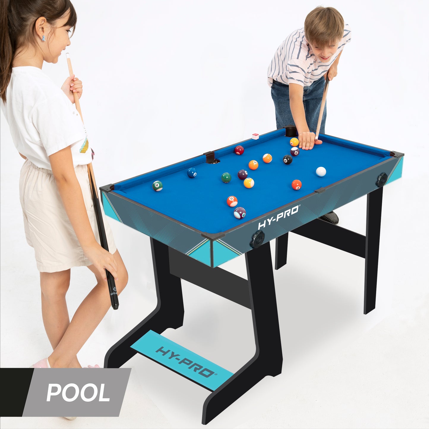 Hy-Pro Folding 4-in-1 Games Table - Table Football, Air Hockey, Table Tennis & Pool