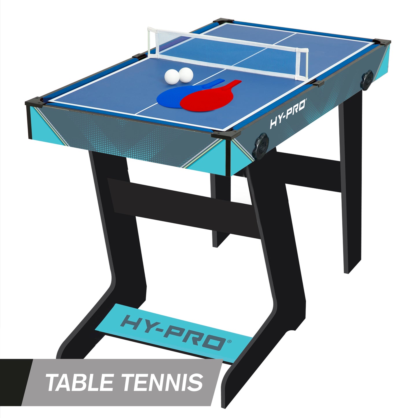 Hy-Pro Folding 4-in-1 Games Table - Table Football, Air Hockey, Table Tennis & Pool