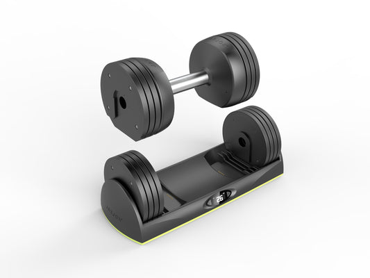 Adjustable Dumbbell - 22.70 KG Gym Fitness Home Exercise Fast Charging