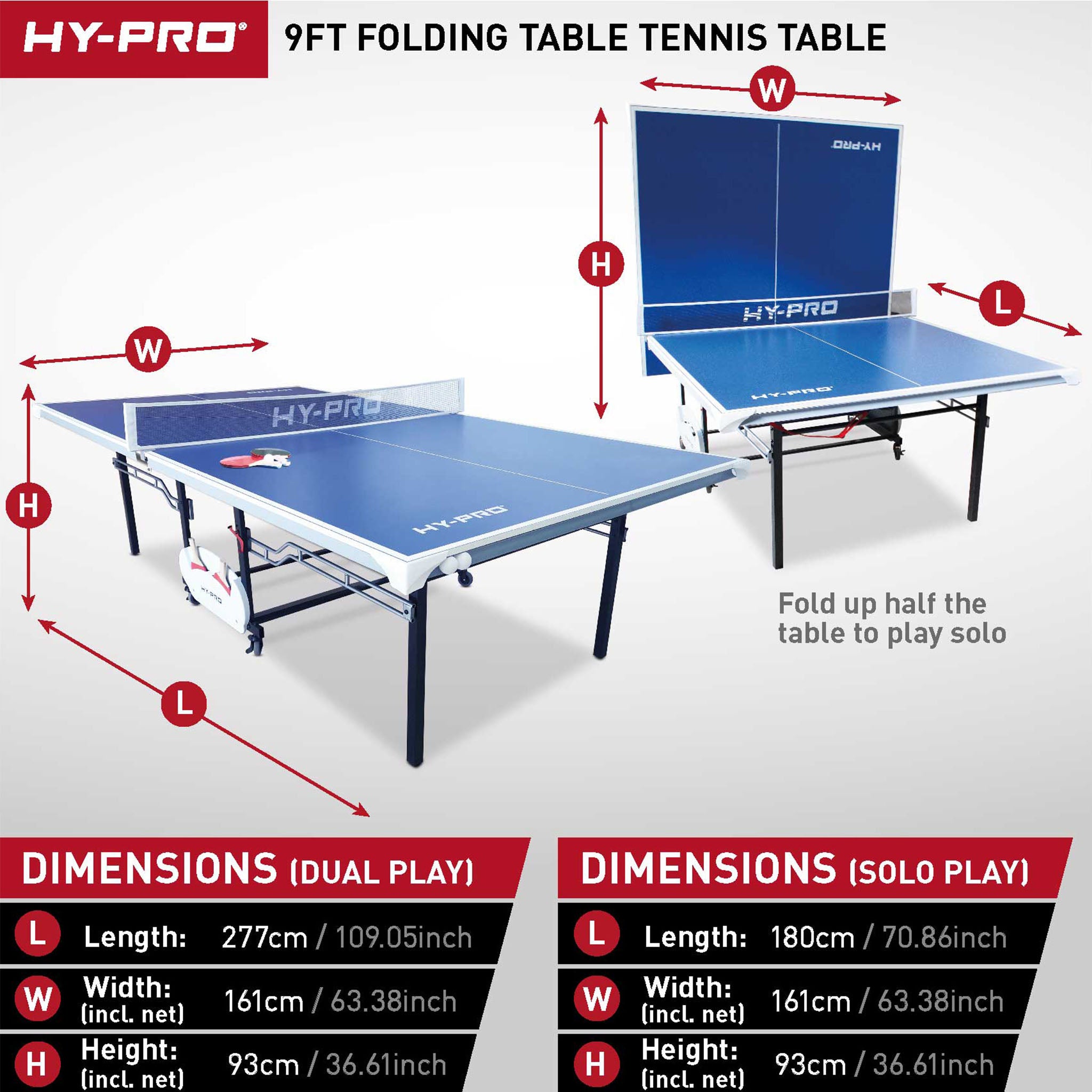 9ft cheapest tennis table