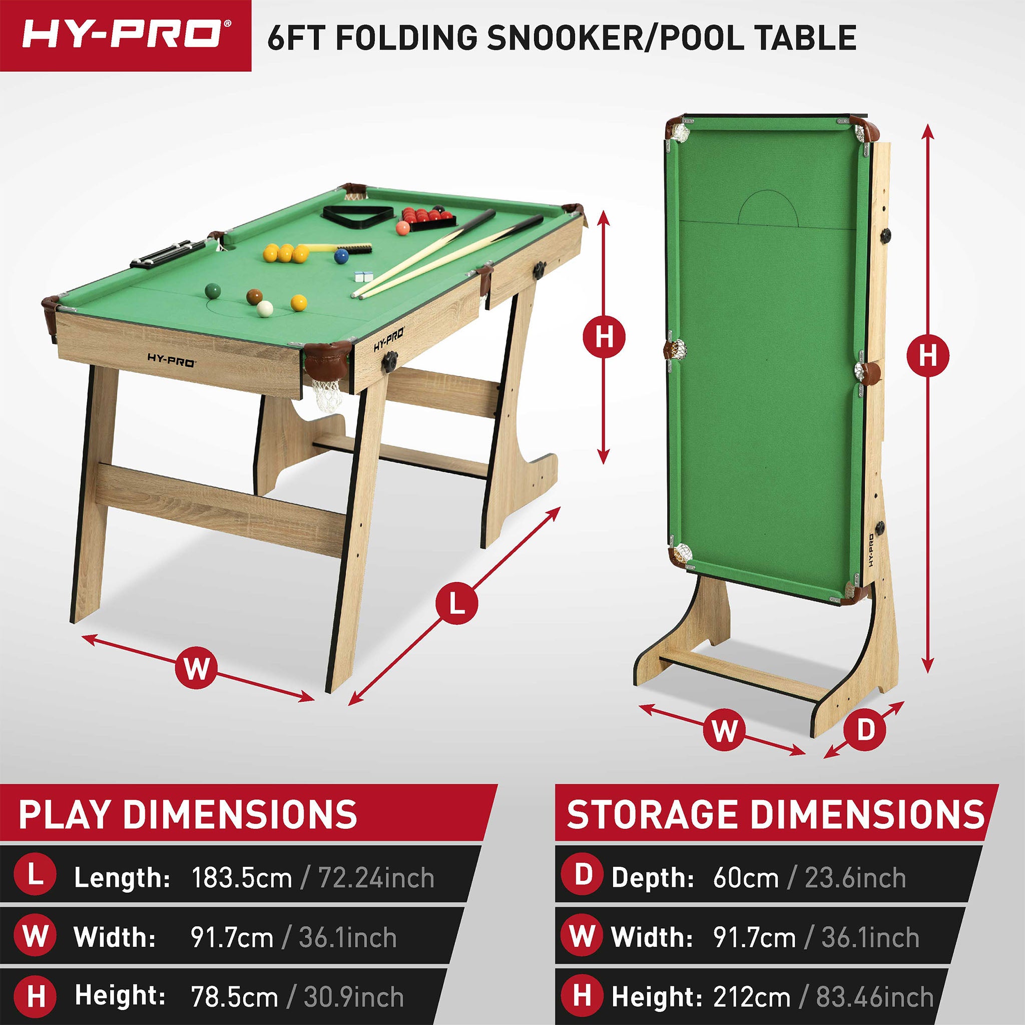 Hypro 6ft pool deals table